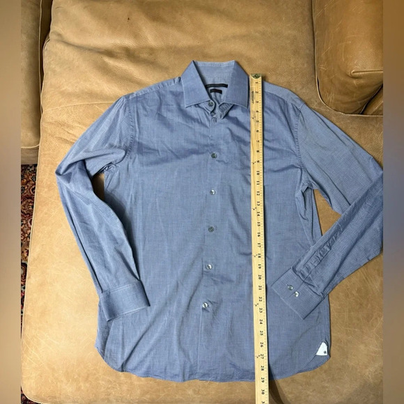 John Varvatos USA Button Down Blue Long Sleeve Shirt Men’s Size 15.5 34/35 - Picture 5 of 7